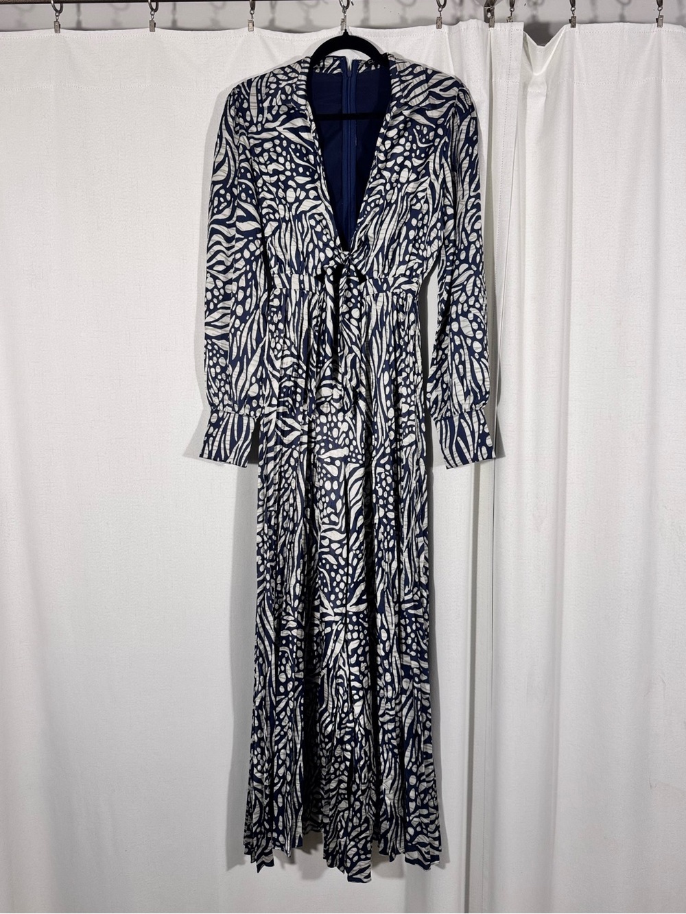 CQ by CQ Navy Blue & White Wide Leg Jumpsuit